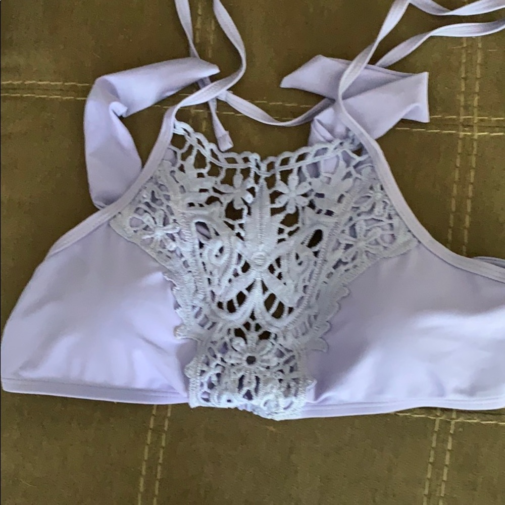 High neck swim top!